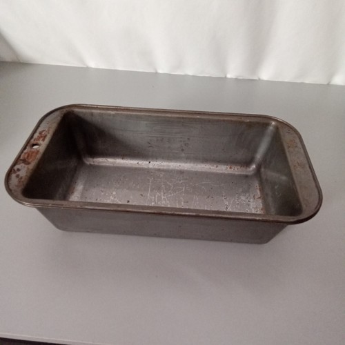 Vintage metal loaf pan rustic - pan,